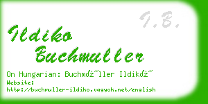 ildiko buchmuller business card